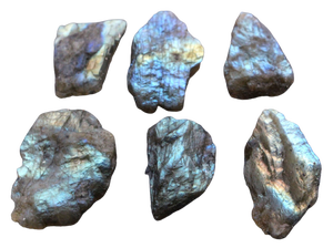 2 pièces de cristal de labradorite rayonnante 30-50 MM spécimen de pierres précieuses en vrac cristaux métaphysiques de guérison naturels spécimen brut - Product Image 2