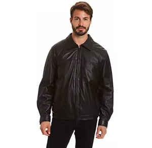 Veste de moto en cuir de haute qualité, imperméable, respirante, à fermeture éclair, taille plus, prix de gros bon marché pour l'hiver, pour hommes - Product Image 2