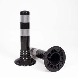 Bouée de signalisation flexible 45 x 8 cm noire – Produit d'avertissement routier - Product Image 3