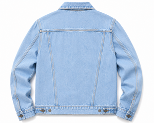 <b>Men's</b> Light Blue <b>Denim</b> <b>Jacket</b> Regular Fit Turn-down Collar Washed Cotton Casual Spring Style Single Breasted Button Closure - Product Image 2