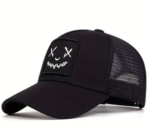 Visage souriant broderie casquette de Baseball unisexe maille respirant Hip Hop camionneur chapeaux réglable crème solaire papa chapeaux pour homme et femme - Product Image 1