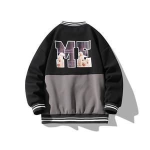 แจ็กเก็ตเบสบอลสำหรับผู้ชายเสื้อแจ็กเก็ตกันหนาวแบบลำลองปกตั้งมีหลายสี - Product Image 6