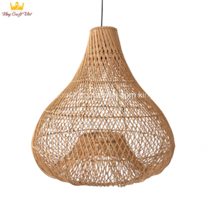 High Quality Handwoven Rattan Lampshade Beautiful Lampshade For Decoration In Livingroom Restaurant From Vietnam - Product Image 1