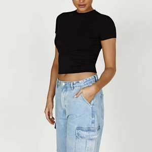 Mode vêtements de rue tricoté Slim Fit Body Shaper personnalisé bouffée imprime été femmes t-shirts - Product Image 5