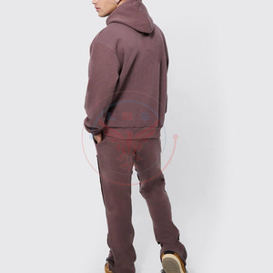 Último Estilo, Nueva Llegada, Conjuntos Deportivos Casuales de Invierno para Hombre, con Capucha, Color Sólido, Estilo Distressed, Hechos de Algodón, Transpirables y Ligeros, Venta al Por Mayor - Product Image 2