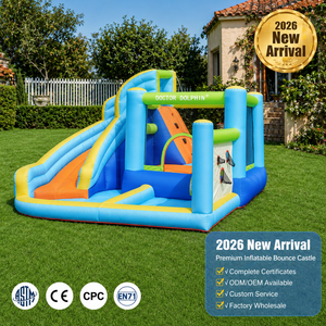 Château gonflable pour enfants, installation rapide, souffleur inclus, utilisation humide et sèche, idéal pour les fêtes <span class=keywords><strong>de</strong></span> fin d'année et les réunions <span class=keywords><strong>de</strong></span> famille - Product Image 2