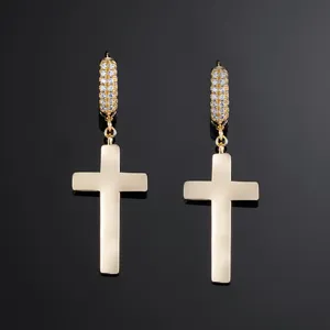 Luxury Eco-friendly Iced Lab Grown Diamond Sterling <b>Hoop</b> <b>Earrings</b>-Gift - Product Image 3