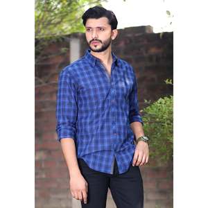 Camisa Casual de Algodón para Hombre LOGAN con Logotipo Personalizado, Mangas Largas, Diseño a Cuadros, Tela 100% Popelina, Suministro ODM - Product Image 4
