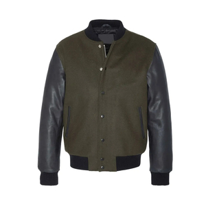 Veste universitaire d'hiver pour homme de haute qualité avec logo personnalisé, col montant, logo frontal, tissu peigné, coupe moderne, coupe-vent pour l'extérieur - Product Image 4