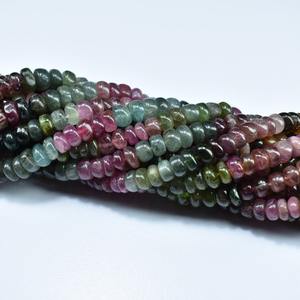 Perles de pierres précieuses multicolores en tourmaline naturelle de petite taille de haute qualité pour la fabrication de bijoux, certifiées par une tierce partie - Product Image 2