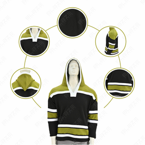 Sudadera con Capucha para Hombre de Alta Calidad, 100% Algodón, Transpirable, con Parches Bordados, Dobladillo Acanalado, Diseño ODM Multicolor en Bloques de Tono, para Otoño - Product Image 5