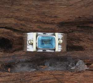 Anillo de Plata de Ley 925 con Forma de Piedra Druzy para Niños, Anillo Ancho Clásico, Hecho a Mano, con Circonita, Joyería Fina para Bodas y Fiestas - Product Image 2