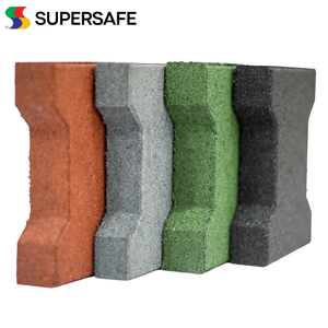 Suelos de goma de enclavamiento fácil, colores y grosor personalizables, baldosas de goma I-Brick Dog Bone, áreas de juego, graneros de caballos - Product Image 2