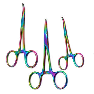 Venta al por mayor pinzas de manoplas de acero inoxidable con tijeras de mandíbula plana hemostática Manual Medic Instrument Sutur Kit - Product Image 1