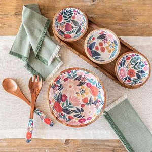 Tazón de Madera Maciza Pulida Ligero y Ecológico, Decoración del Hogar, Fiestas de Boda, Vajilla Navideña con Estampado de Hojas, Alta Calidad - Product Image 2