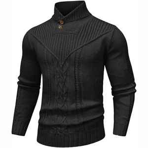 Men's Style Long Sleeve Knit Polyester Sweater Custom Crew Neck <b>Jumper</b> with Embroidered Logo Polyester Sweater - Product Image 5