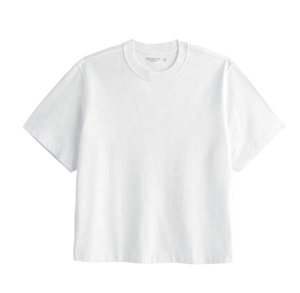 เสื้อยืดขายส่ง เนื้อผ้าหนา แขนสั้น ทรงหลวม ทรงบ็อกซี่ ผ้าฝ้าย 100% สีพื้น ไม่มีลาย ไหล่ตก - Product Image 5