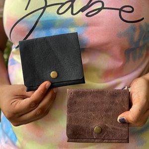 Portefeuille à pochettes en cuir multi-usages, petit porte-monnaie élégant en cuir - Product Image 1