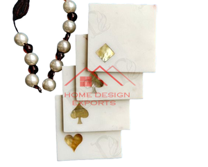 Décor de table Costner en marbre avec dessous de verre fini de couleur dorée à bas prix Design moderne de luxe Café et nidification - Product Image 5