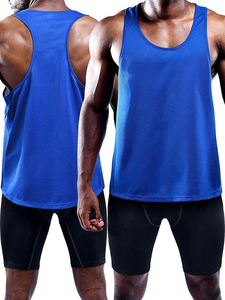 Camiseta sin mangas de gimnasio con logotipo personalizado al por mayor, camiseta sin mangas con tirantes musculares para entrenamiento físico, culturismo para hombres - Product Image 2
