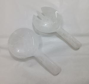 Ensemble de cuillère et de fourchette à salade en résine de haute qualité Vaisselle de fête moderne Écologique et lavable au lave-vaisselle - Product Image 2