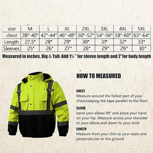 Vêtements de travail d'hiver personnalisés, vestes de sécurité à capuche pour hommes, haute visibilité, réfléchissantes, imperméables, respirantes, coupe-vent - Product Image 6