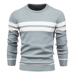 Suéter informal a rayas al por mayor para hombre 2025 último diseño para hombre Otoño Invierno grueso cálido moda suéter de punto de alta calidad - Product Image 2