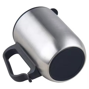 ถ้วยกาแฟสแตนเลสสตีลพร้อมฝาปิดแก้วเก็บความร้อนผนังสองชั้นสำหรับเดินทางในสำนักงานและที่จัดเก็บเครื่องดื่มกลางแจ้ง - Product Image 3