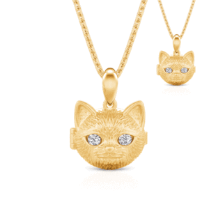 Jeulia Custom Photo Vivid Cat <b>Locket</b> Necklace with Bezel Setting Perfect Gift - Product Image 1