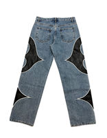Nouvelle mode décontractée hiver automne, jean droit mi-long en denim pour homme, personnalisable, couleur unie/imprimée, coton à séchage rapide