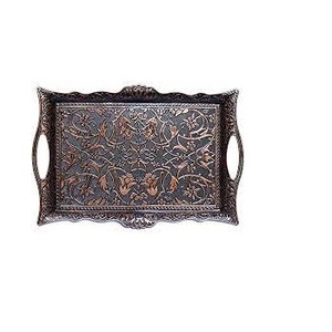 Plateau de service en métal au Design Simple, brillant et poli, vente en gros, finition Antique, fabriqué manuellement en inde - Product Image 4