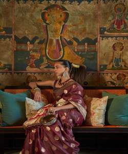 Fabricant de saris georgette décontracté à bas prix offrant des saris de qualité à des prix abordables vêtements quotidiens parfaits et événements décontractés - Product Image 4