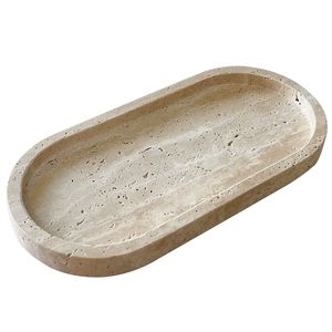 Plateau en marbre artisanal Craft Valley - Durable, couleur/taille personnalisable, décoration de luxe pour la maison, pour les tables à manger, les tables basses, l'organisation de la coiffeuse - Product Image 1