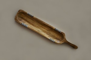 Venta caliente plato de madera tallado a mano en precio al por mayor para restaurante boda Hotel hogar de la India - Product Image 6