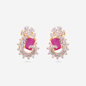 Zircon Flower Geometric Cartoon <b>Stud</b> <b>Earrings</b> Religious Party Jewelry Zinc Alloy Copper Brass Titanium Pearls Diamonds for Gifts - Product Image 1