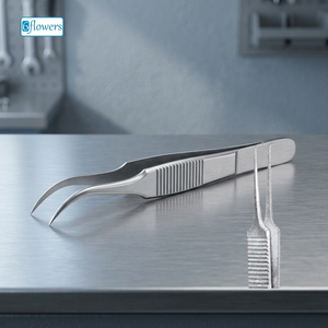 Pinces chirurgicales manuelles entièrement courbées Dumont en acier inoxydable pour interventions médicales, certifiées CE Classe I - Product Image 4