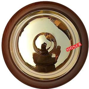 Hermoso diseñador de 5 ", servicio de campana de llamada de escritorio de latón para hoteles, escuelas, restaurantes, decoración, campanas de latón, recepción, campana de Base de madera - Product Image 4