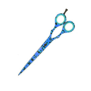 Tijeras de peluquero personalizadas con reposapiés, tijeras de corte de pelo de acero inoxidable para salón, tijeras de peluquería recubiertas de papel - Product Image 3