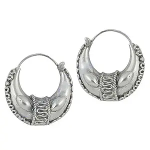 ต่างหูเงินแท้ 925 รูปพระจันทร์เสี้ยว ดีไซน์เก๋ สำหรับผู้หญิง - Product Image 2