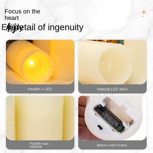 Bougie à bouche ondulée TOOWIN, bougies en paraffine concave à bouche ondulée, bougies en paraffine simples, bougies électroniques à LED - Product Image 4