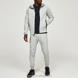 ชุดวอร์มผู้ชายผ้าโพลีเอสเตอร์/คอตตอน 2 in 1 แบบมีซิปและฮู้ด น้ำหนักเบา สำหรับฤดูใบไม้ร่วง รับสกรีนโลโก้ - Product Image 6