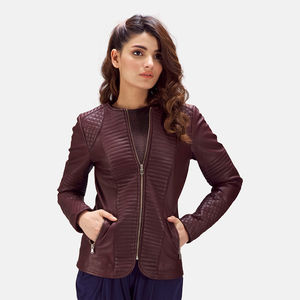 Chaqueta de Cuero para Mujer de Estilo Vintage con Forro de Algodón, Diseño Clásico, Resistente al Viento y Transpirable, Prenda Exterior Duradera para Atuendos Retro - Product Image 4