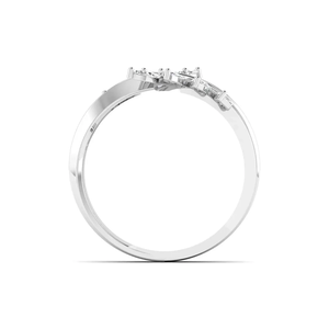 Elegante Anillo de Oro Amarillo de 18K con Diamantes en Forma de Corazón y Diseño Floral para Mujer, Regalo de Compromiso, Boda o Aniversario - Product Image 5
