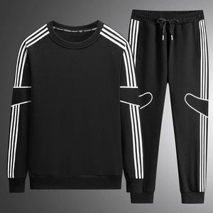 ชุดวอร์ม2ชิ้นไซส์พิเศษสำหรับฤดูใบไม้ร่วงชุดวอร์มกันลมมีซิปพิมพ์ลายโพลีเอสเตอร์ไร้รอยต่อระบายอากาศได้ดีชุดวอร์มซักได้ - Product Image 3