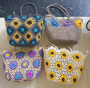 Sac de panier en jonc de mer durable pour toutes les saisons Choix parfait pour le sac à main de voyage et de pique-nique - Product Image 4