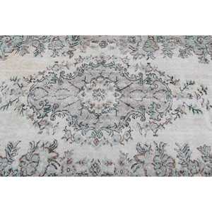 Vintage Rug, 5.5x8.3 ft Turkish Rug, <b>Brown</b> Floral <b>Wool</b> Rug - Product Image 5