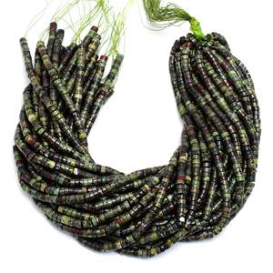 Kamal Gems Fine Beaded <b>Necklaces</b> Dragon Bloodstone Tyree-Shaped <b>Beads</b> 15 Inch - Product Image 3