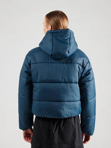 Chaqueta de invierno transpirable acolchada de punto para mujer de diseño único de la mejor calidad azul marino superventas a la moda sombrero desmontable de poliéster - Product Image 3