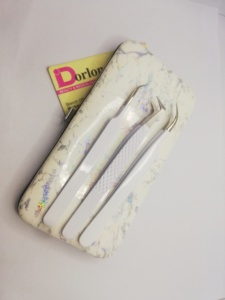 Pince à cils enduite de couleur blanche volume courbé 45 degrés pince à épiler durable la plus vendue Logo personnalisé pince à cils - Product Image 3