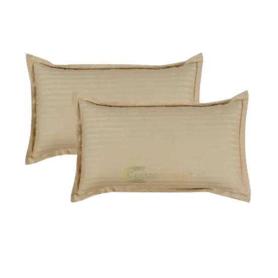 Super Premium Quality Pillow Cover Set with Beige Colored Pillow Cover 2 Pcs Set For Home & Hotels Uses By Exporters